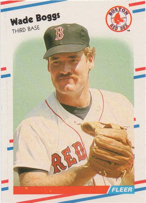 Wade Boggs Fleer Boston Red Sox Baseball Card