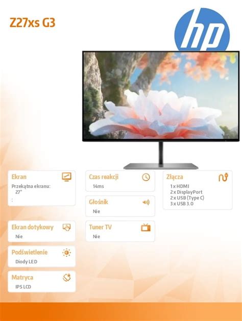 HP Z27xs G3 QHD Display USB C DreamColor 1A9M8AA