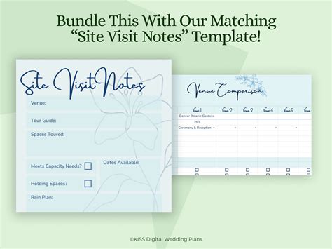 Wedding Venue Comparison Google Sheets Template Event Etsy