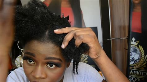 4c Natural Hair Protective Style After A Good Hair Wash Youtube