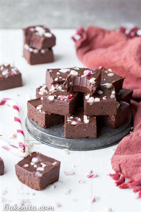 Easy Vegan Chocolate Peppermint Fudge • Bakerita