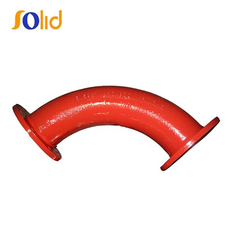 Fbe Coated Dci Double Flange Long Radius Bend Ductile Iron Fitting