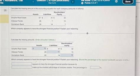 Calculate The Missing Amount In The Accounting Chegg