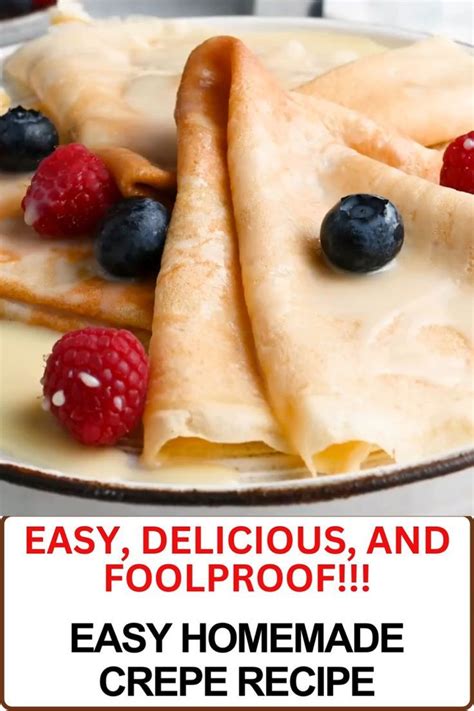 Easy Homemade Crepe Recipe Chefjar Video Recipe Video