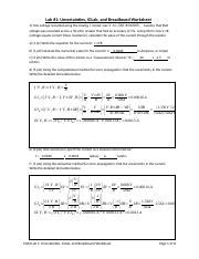 Lab Uncertainties Iolab And Breadboard Worksheet Docx Lab