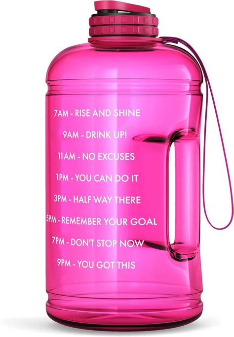 1 Gallon Motivational Water Bottle With Time Marker And Hourly Hydration Measurements Bpa Free