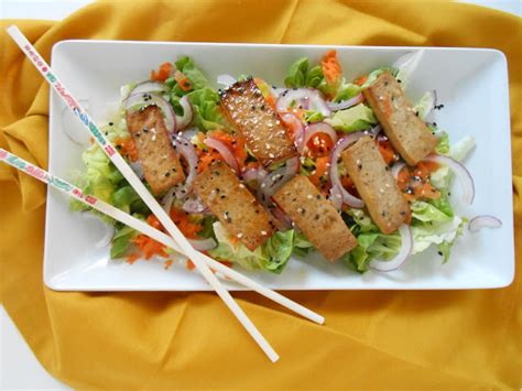 Sesame Salad W Teriyaki Baked Tofu Flora Foodie