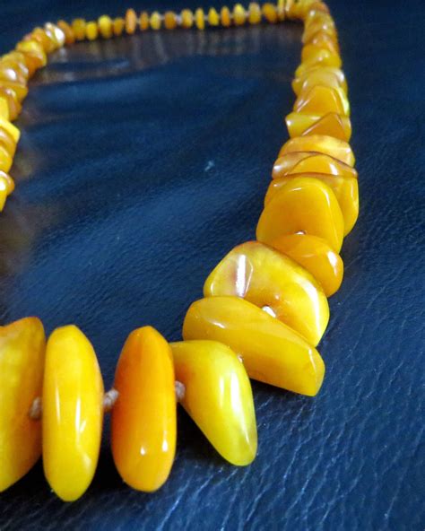 Natural Baltic Butterscotch Egg Yolk Amber Necklace For Sale At 1stDibs