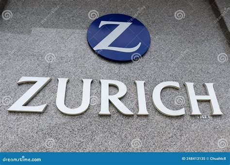 Zurich Insurance Signage And Logo On Wall Editorial Image Image Of