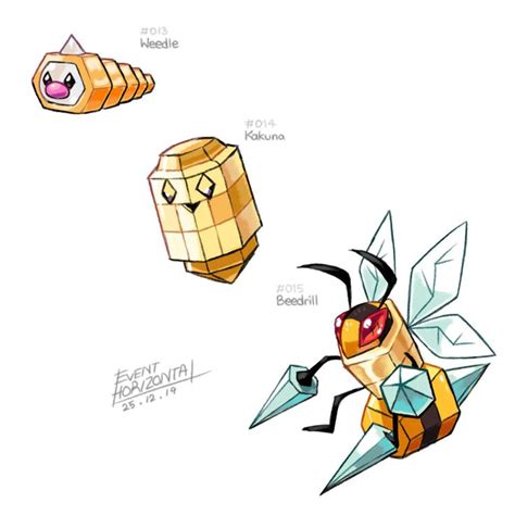 Weedle Kakuna And Beedrill By Eventhorizontal On