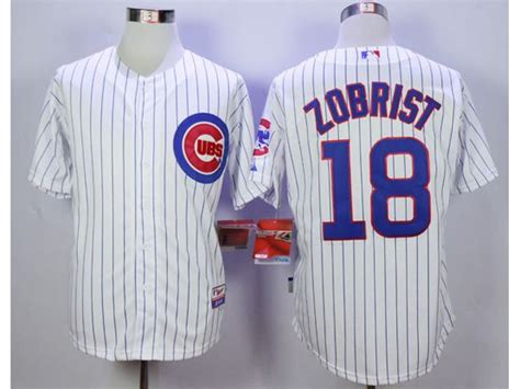 Ecseller Official Mens Majestic Mlb Chicago Cubs Ben Zobrist White