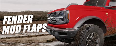 Mabett Splash Guards Between Front Bumper And Fender Flares For Bronco Accessories