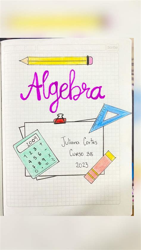 Portada álgebra Álgebra Caratulas Para Comunicacion Portadas