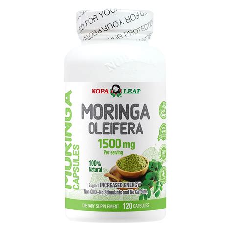 Salud Natural Entrepreneur Nopa Leaf Moringa Oleifera 1500 Mg Capsules