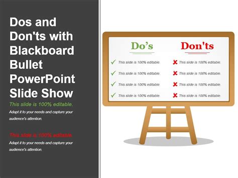 Dos And Donts With Blackboard Bullet Powerpoint Slide Show Template