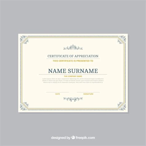 Premium Vector Ornamental Certificate Border Template