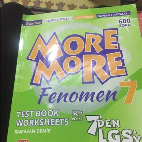 7 Sınıf İngilizce More more fenomen test book worksheets Cevap