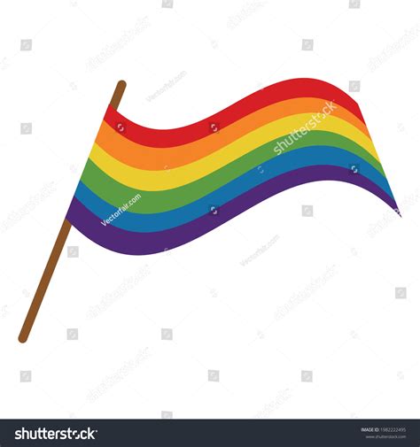 Lgtbiq Pride Flag Pole Stock Vector Royalty Free 1982222495