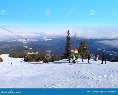 Winter Mountains Slopes In Alpine Ski Resort Borovets Bulgaria