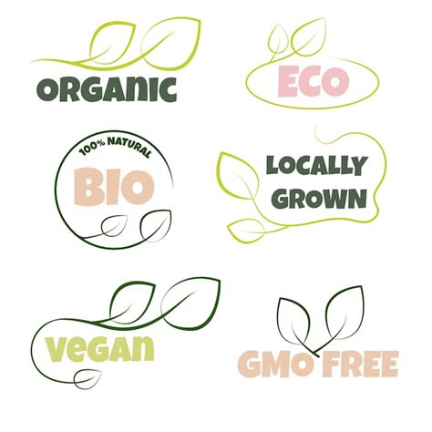 Premium Vector Eco Bio Organic And Natural Products Sticker Label