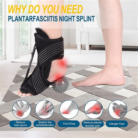 Plantar Fasciitis Night Splint , Upgraded Adjustable Plantar Fasciitis ...