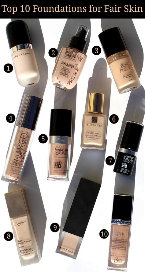 Top 10 Foundations For Fair Skin Pale Skin Makeup Recommendations