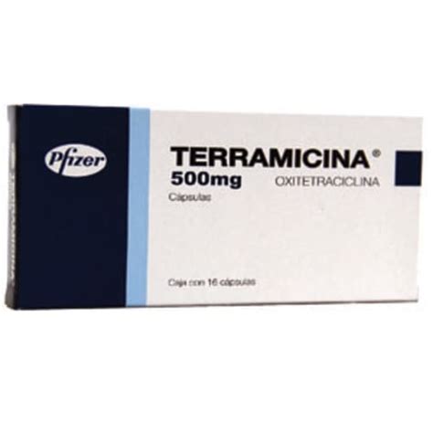 Compra Terramicina Oxitetraciclina 500 Mg Con 16 Cápsulas En Prixz