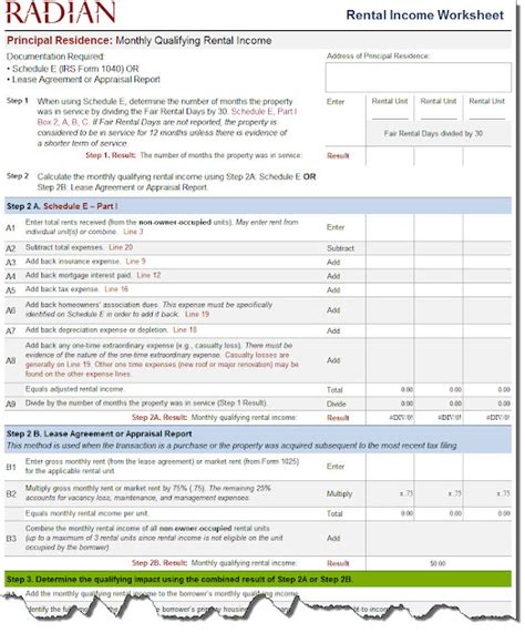 Fannie Mae Income Calculation Worksheet Excel