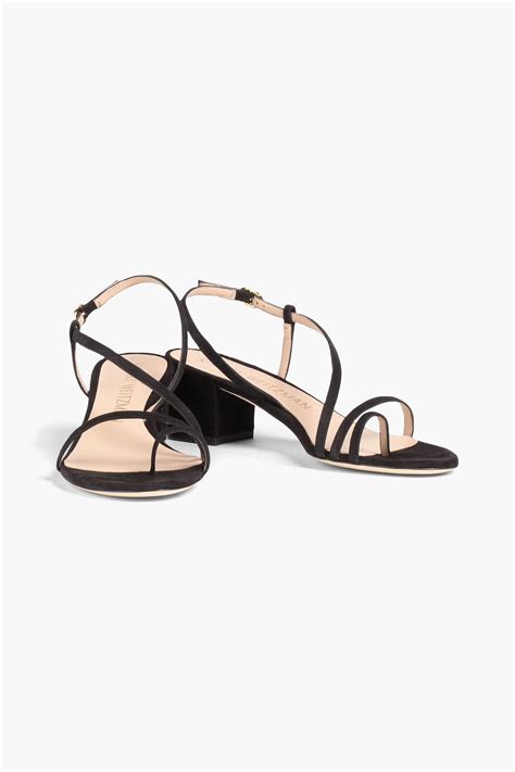 STUART WEITZMAN Soiree Sleek 50 Suede Sandals THE OUTNET