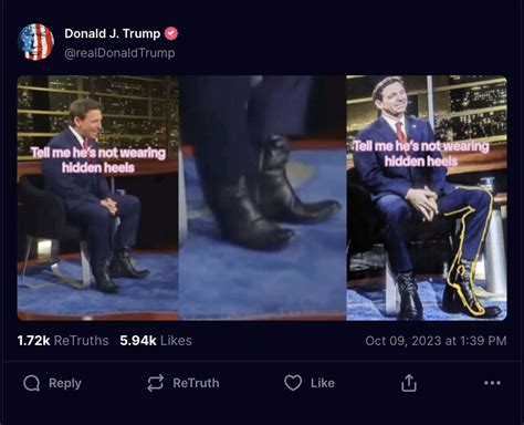 Trump Who Wears Shoe Lifts Teases Ron DeSantis For Wearing Shoe Lifts