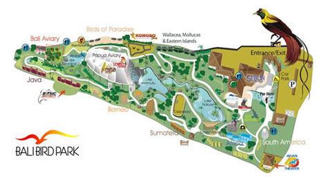 bali bird park map - Bali Bird Park Ticket