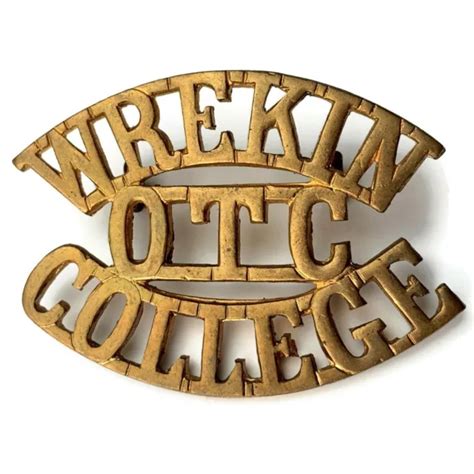 WREKIN COLLEGE SHROPSHIRE OTC Officers Training Corps Shoulder Title ...