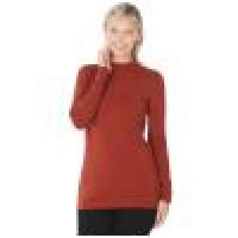 Wholesalemock Turtleneck Cotton Long Sleeve 1059 Dark Burgundy Six Pack Mock Turtleneck