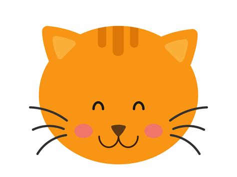 かわいい猫の顔イラスト