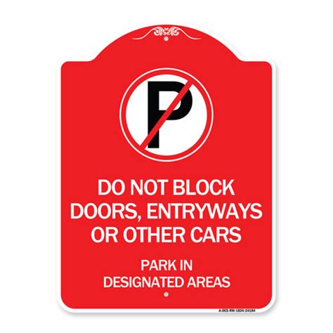 Signmission Designer Series Sign Do Not Block Doors Enter Ways Or