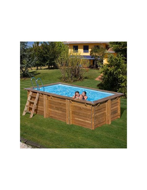 Piscina De Madera Gre Sunbay Marbella 2 Rectangular 420x270x117