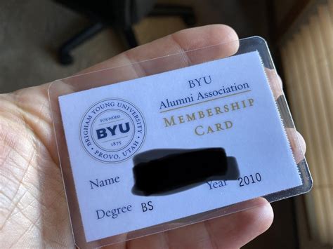 BYU gives out alumni association cards. Not sure if there’s any practical use, but I just got ...