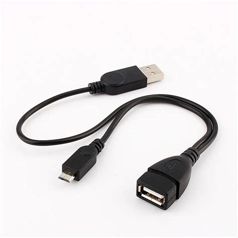 Buy Otg Host Power Splitter Y Cable Micro Usb Male To Usb A Male Andfemale