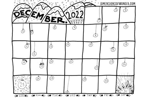 Printable Monthly Calendar December 2022