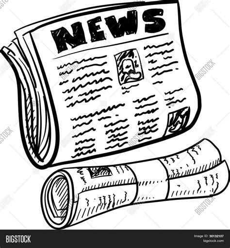 Newspaper Vector Illustration Isolated On White Stock, 40% OFF