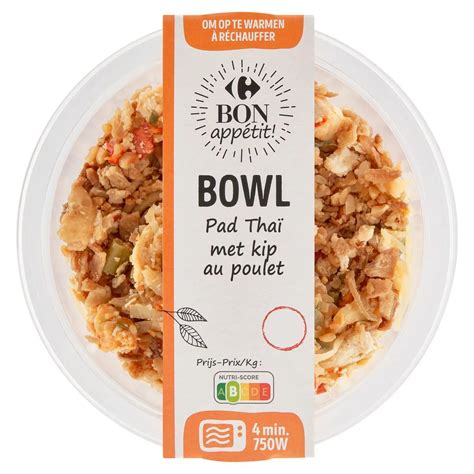 Bon Appétit Bowl Pad Thaï met Kip 350 g Carrefour België