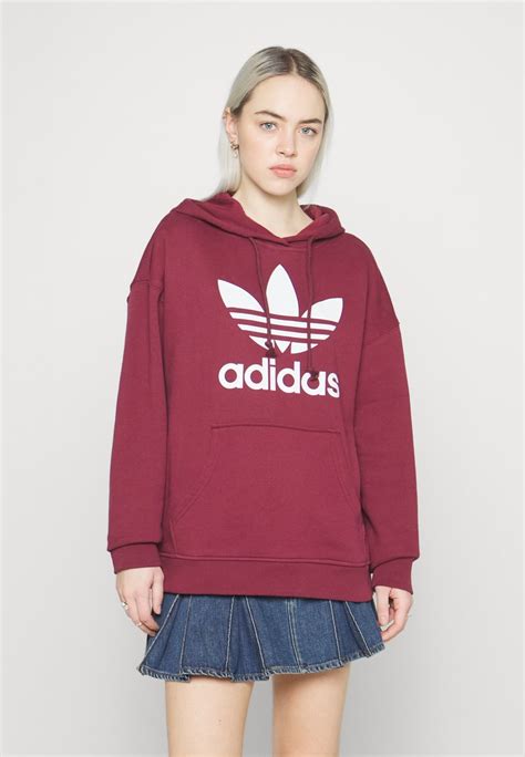 Adidas Originals Trefoil Sweat à Capuche Shadow Red Bordeaux