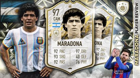 97 Prime Icon Diego Maradona Player Review The Ball Is Glued To His