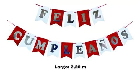 Banderin Feliz Cumpleaños De River Con Stamping MercadoLibre