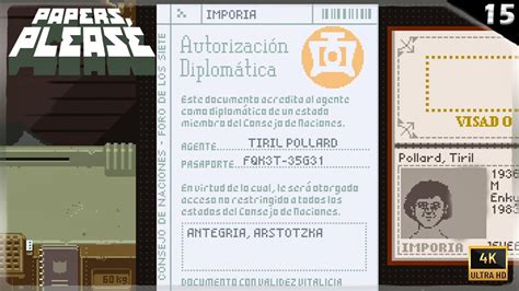 Permiso Diplomatico Papers Please Gameplay Argentina Youtube