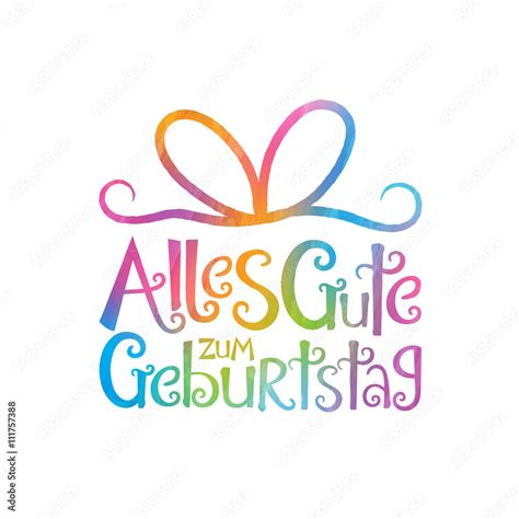 "ALLES GUTE ZUM GEBURTSTAG" Karte Stock Illustration | Adobe Stock