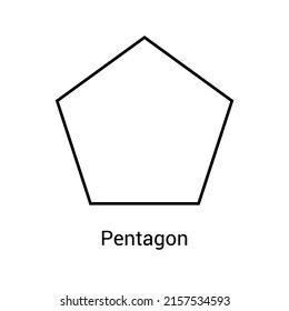 Pentagon Shape Regular Polygon Euclidean Geometry Stock Vector (Royalty ...