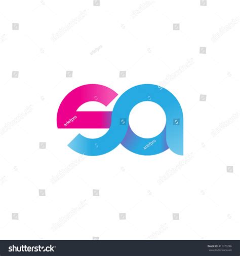 Initial Letter Sa Linked Round Lowercase Stock Vector Royalty Free