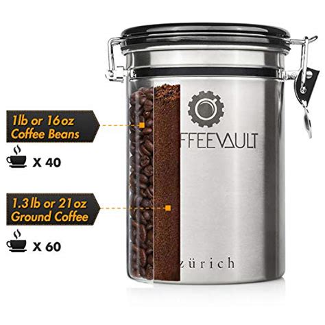 Coffee Container Airtight Storage Coffee Canister With Scoop Large