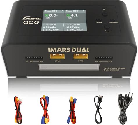 Gensace Cargador Imars Dual Channel Ac W Dc Wx Balance Paquete De